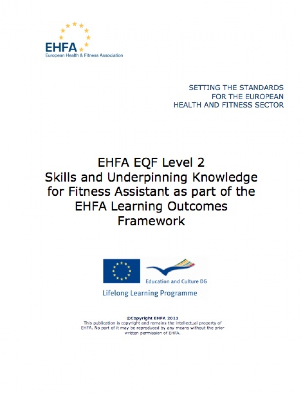 Fitness assistant standards level 2 
