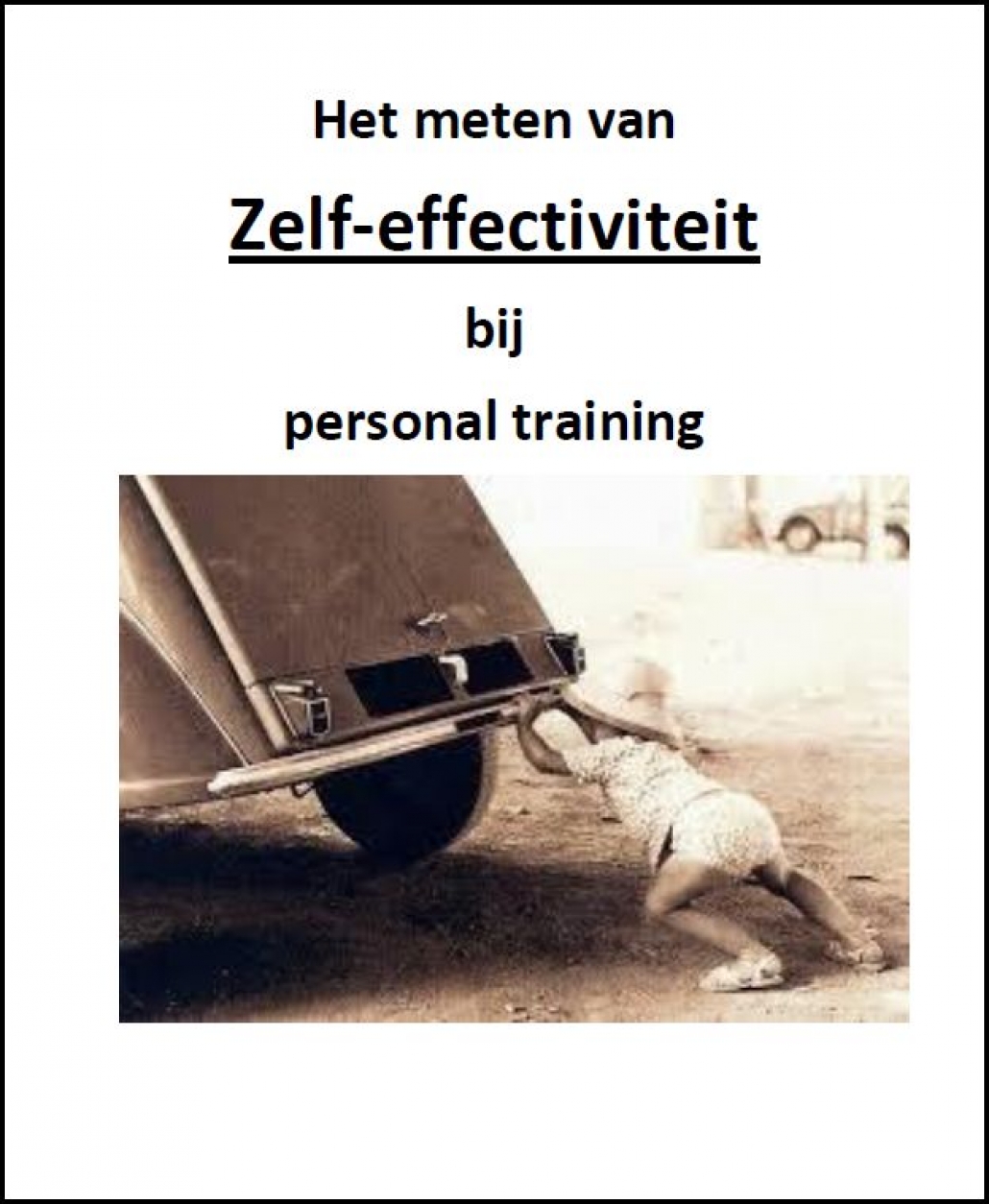 Stellingenlijst om zelf-effectiviteit van personal training klanten te meten