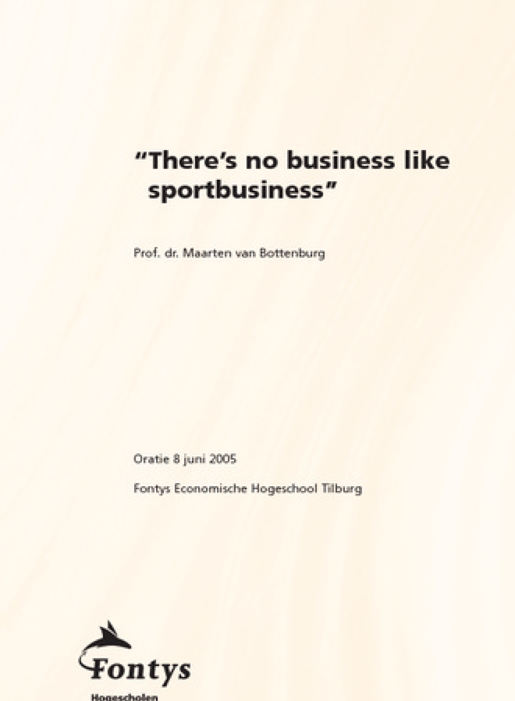 There is no business like sportbusiness 