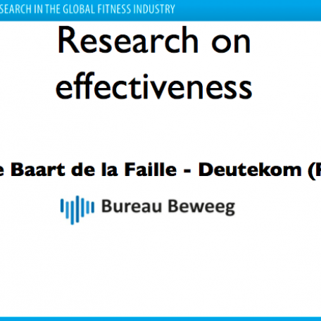 Presentation about studies on effectiveness as described in the book  - 0