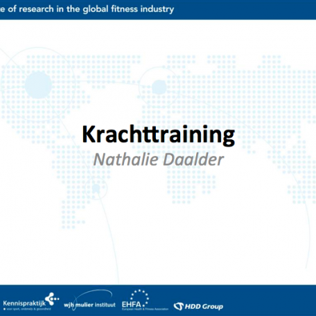 Presentatie 'Krachttraining' uit het boek 'The State of Research in the Global Fitness Industry' - 0