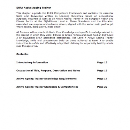 Active ageing trainer standards level 4 - 1