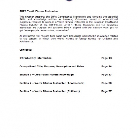 Youth fitness instructor standards level 4 - 1