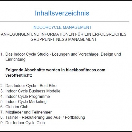 Indoor cycling management (Deutsch) - 1