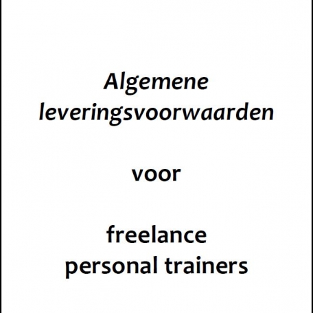 Algemene leveringsvoorwaarden voor een freelance personal trainer - 0