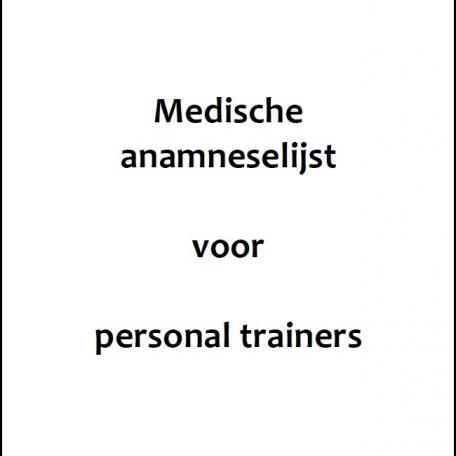Medische Anamnese lijst voor personal trainers  - 1