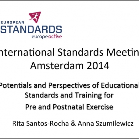 Potentials and perspectives of educational standards and training for pre and postnatal exercise - 2