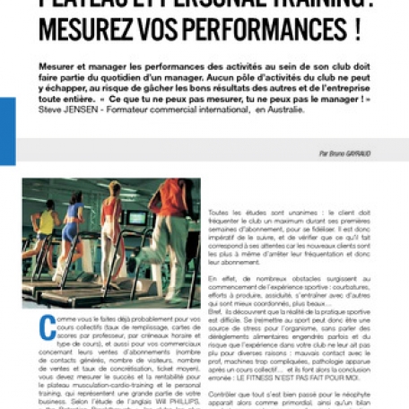 Plateau et personal training : Mesurez vos performances - 0