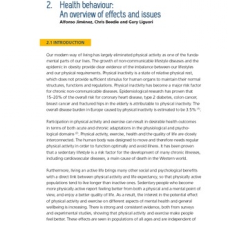 Health behaviour: An overview of effects and issues - 1