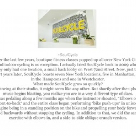 SoulCycle Observation Study - 2
