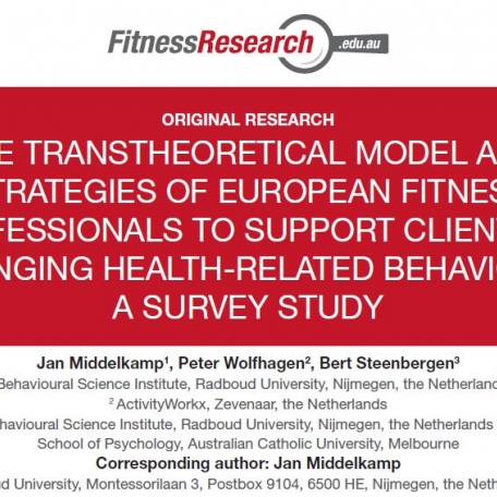 Strategies of European Personal Trainers to Support Behaviour Change - 0