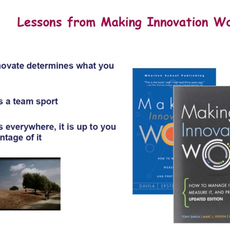 Making Innovation Work! - 1