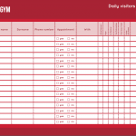 InDesign (print) form for visitors in your fitnesclub