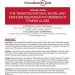 THE TRANSTHEORETICAL MODEL AND EXERCISE BEHAVIOUR OF MEMBERS IN FITNESS CLUBS: SYSTEMATIC REVIEW